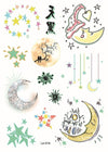 BalleenShiny Luminous Tattoos Glow In The Dark Children&#39;s Temporary Tattoos Kids Christmas Fluorescent Waterproof Cute Stickers