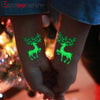 BalleenShiny Luminous Tattoos Glow In The Dark Children&#39;s Temporary Tattoos Kids Christmas Fluorescent Waterproof Cute Stickers